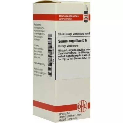 SERUM ANGUILLAE D 6 Hígítás, 20 ml