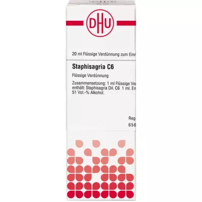 STAPHISAGRIA C 6 Hígítás, 20 ml