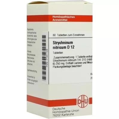 STRYCHNINUM NITRICUM D 12 tabletta, 80 db