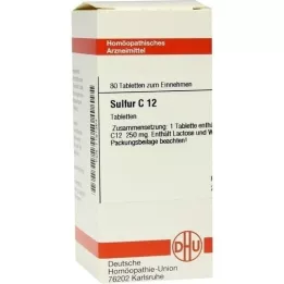 SULFUR C 12 tabletta, 80 db