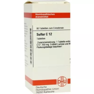 SULFUR C 12 tabletta, 80 db