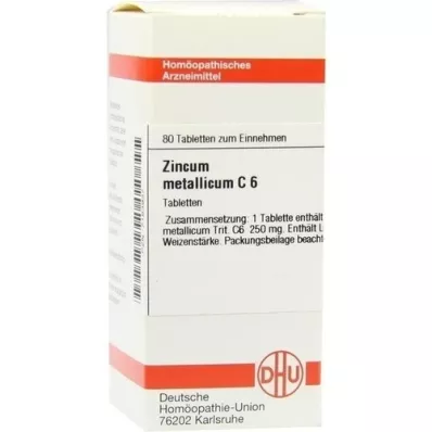 ZINCUM METALLICUM C 6 tabletta, 80 db