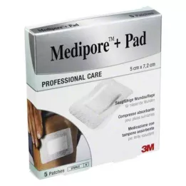 MEDIPORE+Pad 3M 5x7.2cm 3562NP Gipsz, 5 db