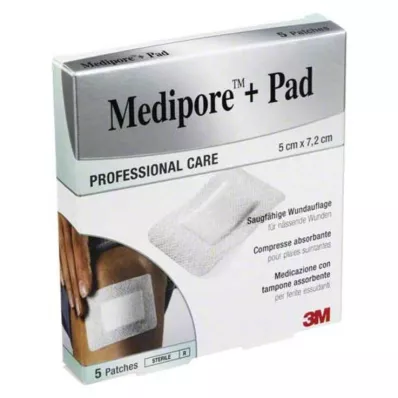 Medipore + Pad 3M 5x7,2cm 3562NP vakolat, 5 db