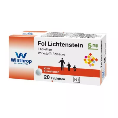Fol Lichtenstein 5 mg tabletta, 20 db