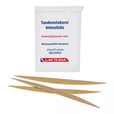 Fogrúd Lactona Intersticks mentás kétvégű, 100 db Fogrúd Lactona Intersticks mentás kétvégű, 100 db