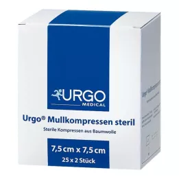 URGO MULLKOMPRESSEN 7,5x7,5 cm steril, 25X2 db