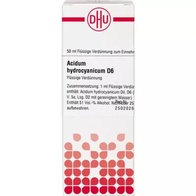 ACIDUM HYDROCYANICUM D 6 Hígítás, 50 ml