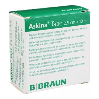 Askina Tape Gipsz 10mx2,5cm fehér rugalmatlan, 1 db