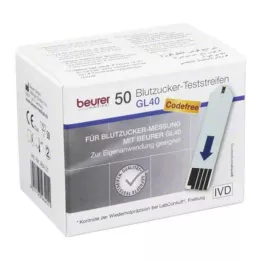 BEURER GL40 vércukor tesztcsík, 50 db