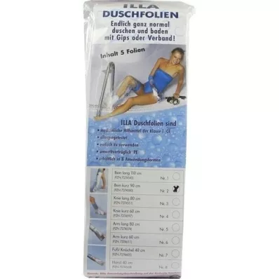 DUSCHFOLIEN Rövid láb 90 cm, 5 db