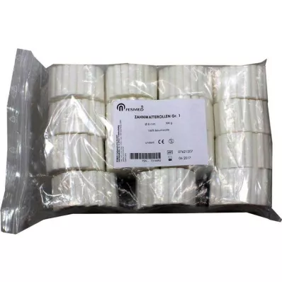 Fogászati pamut tekercs 1-es méretű 8 mm átmérőjű, 300 g