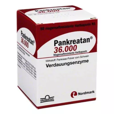 PANKREATAN 36 000 bélsavval bevont kemény kapszula, 50 db