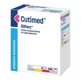 CUTIMED Siltec habszivacs kötszer 10x20 cm nem tapadó, 12 db