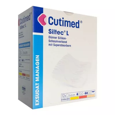 Cutimed Siltec L habkötszer 5x6 cm dü.san.haf., 12 db