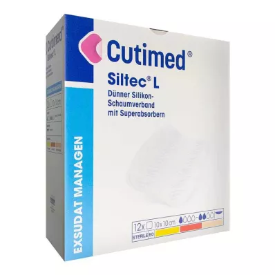 Cutimed Siltec L habkötszer 10x10 cm dü.san.haf., 12 db