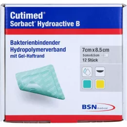 CUTIMED Sorbact Hydroactive B Gel-V.7x8,5 cm-es ragasztó, 12 db