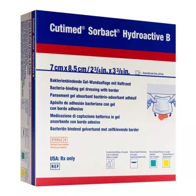 Cutimed Sorbact Hydroactive B Gel-V.7x8,5 cm ragacsos, 12 db