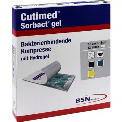 Cutimed Sorbact gél tömörítések 7,5x7,5 cm, 12 db Cutimed Sorbact gél tömörítések 7,5x7,5 cm, 12 db