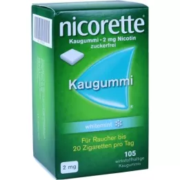 NICORETTE Rágógumi 2 mg fehérmenta, 105 db