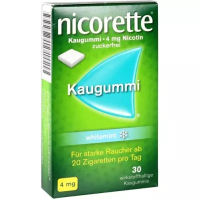 NICORETTE Rágógumi 4 mg fehérmenta, 30 db