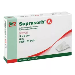 SUPRASORB A Kalcium-alginát Compr.5x5 cm, 8 db