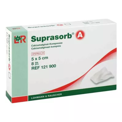 SUPRASORB A Kalcium-alginát Compr.5x5 cm, 8 db