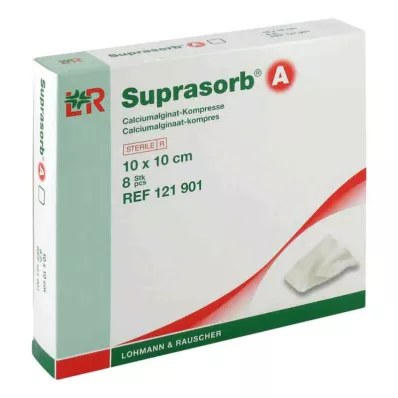 SUPRASORB A Kalcium-alginát kompressz 10x10 cm, 8 db