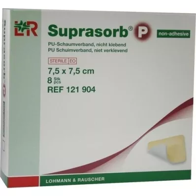 SUPRASORB P PU-Habszivacs v.nem tapadó 7,5x7,5 cm, 8 db