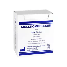 MULLKOMPRESSEN 10x10 cm steril 8x BW, 25X2 db