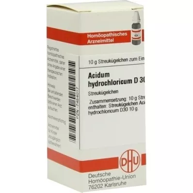 ACIDUM HYDROCHLORICUM D 30 gömböcskék, 10 g