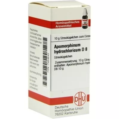 APOMORPHINUM HYDROCHLORICUM D 8 gömböcskék, 10 g