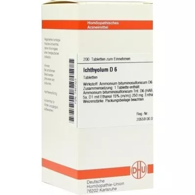 ICHTHYOLUM D 6 tabletta, 200 db