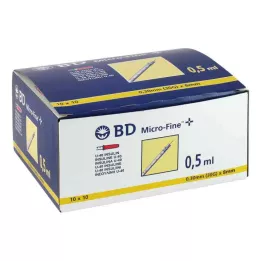 BD MICRO-FINE+ Inzulinszpr.0,5 ml U40 8 mm, 100X0,5 ml