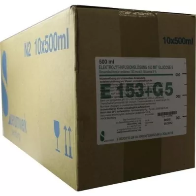 ELEKTROLYT Inf.-Lsg. 153 w.Glükóz 5, 10X500 ml