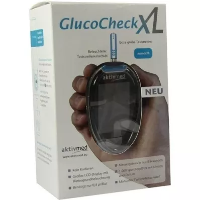GLUCOCHECK XL Vércukorszintmérő készlet mmol/l, 1 db