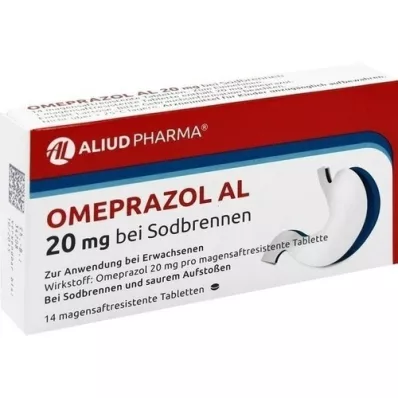 OMEPRAZOL AL 20 mg b.Sodbr.gyomornedv tabletta, 14 db