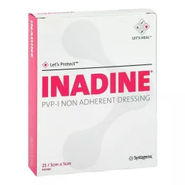 INADINE Kenőcsös géz w. PVP Jod. 5x5cm, 25 db
