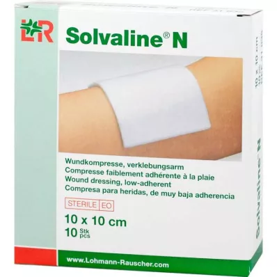 Solvaline N 10x10 cm-es steril borogatások, 10 db