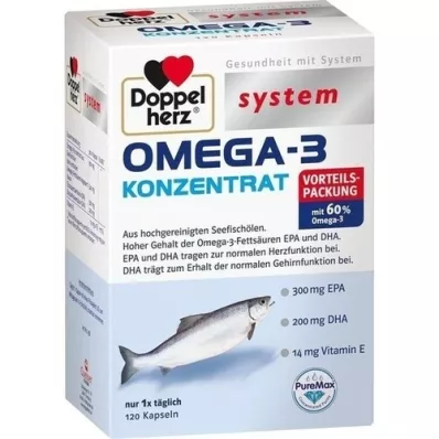 DOPPELHERZ Omega-3 koncentrátum rendszer kapszula, 120 db