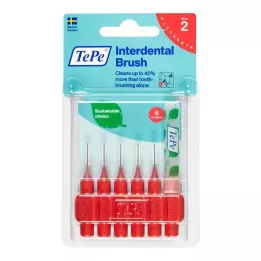 TEPE Original 0,5 mm-es fogközti kefe ISO 2 piros, 6 db