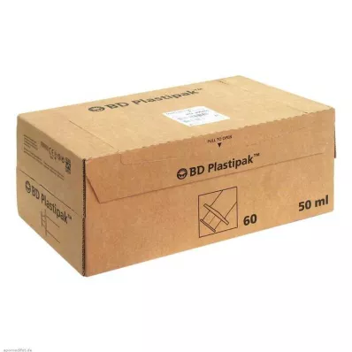 BD PLASTIPAK Spr.50 ml Luer Lok centr., 60X50 ml