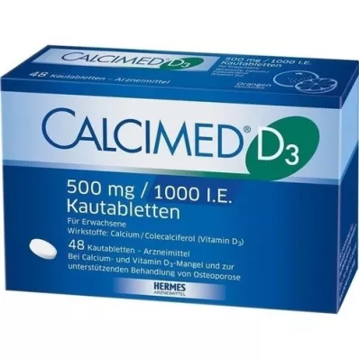 CALCIMED D3 500 mg/1000 NE rágótabletta, 48 db