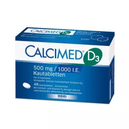 CALCIMED D3 500 mg/1000 NE rágótabletta, 48 db