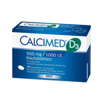 Calcimed D3 500 mg / 1000 NE rágótabletta, 48 db
