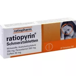 RATIOPYRIN Fájdalomcsillapító tabletta, 20 db