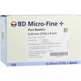 BD MICRO-FINE+ 8 db 0,25x8 mm-es tolltű, 100 db