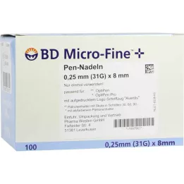 BD MICRO-FINE+ 8 db 0,25x8 mm-es tolltű, 100 db