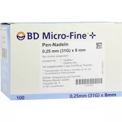 BD Micro-Fine + 8 tű 0,25x8 mm, 100 db