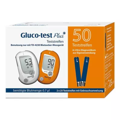 Gluco-test Plus tesztcsíkok, 50 db Gluco-test Plus tesztcsíkok, 50 db